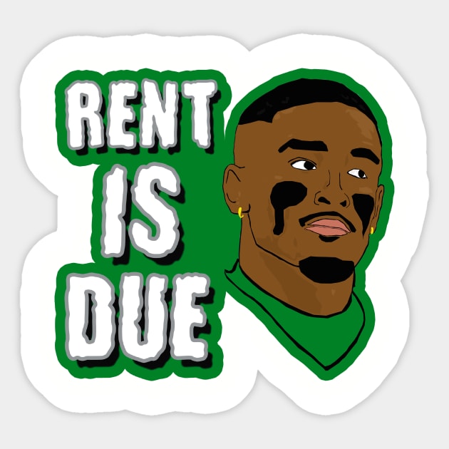 Rent is Due Philadelphia Sticker by Philly Drinkers